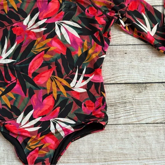 Billabong size large core mock neck long sleeve swim suit rash guard - Picture 4 of 15